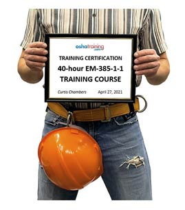 EM 385 1 1 40 Hour Certification