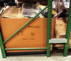 Pallet rack secured