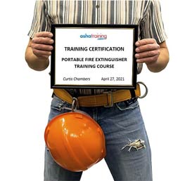 Portable Fire Extinguisher Training Certifications Online